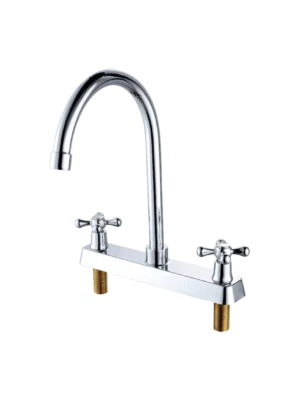 Mezcladora para cocina de mesa manija Cruz Oval - Cromado