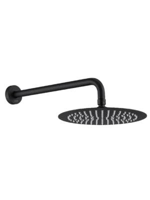 Ducha ultra delgada – redonda 20 cm - Negro Mate