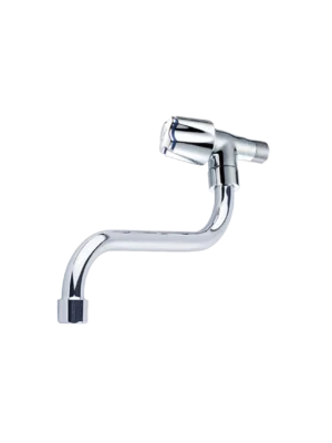 Llave para cocina de pared – cuello S Pomo Star Metal - Cromado