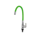 Llave flexible para cocina de mesa – cuello de PVC flexible - Verde - Cromado