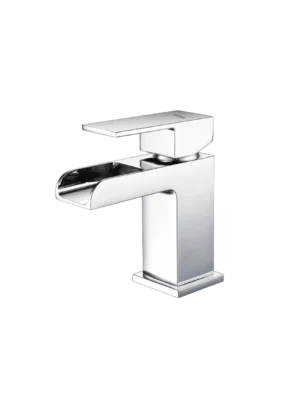 Mezcladora monomando de lavamanos cascada - Cromado