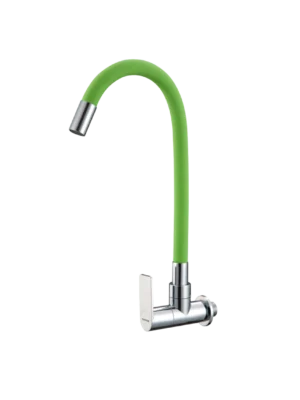 llave cocina pared cromado verde