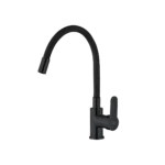 Mezcladora monomando de cocina cuello flexible - Negro - Negro Mate