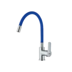 Mezcladora monomando de cocina cuello flexible - Azul - Cromado