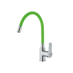 Mezcladora monomando de cocina cuello flexible - Verde - Cromado