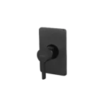 Mezcladora monomando de ducha Round Lever - Negro Mate