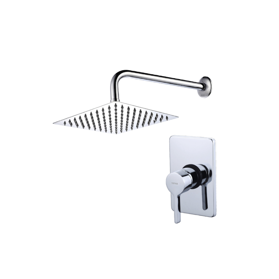 Set de ducha Round Lever con ducha fija 20 cm