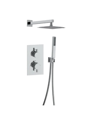 Mezcladora termostática de ducha Round Lever - Cromado