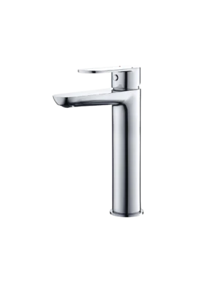 Mezcladora monomando de lavamanos manija Naxos alta - Cromado