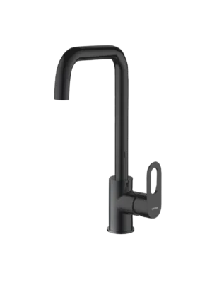 Mezcladora monomando de cocina Naxos cuello L - Negro Mate