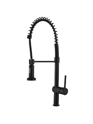 Mezcladora monomando Round Lever - Negro Mate