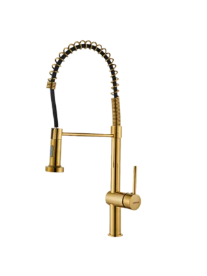 Mezcladora monomando Round Lever - Dorado Pulido