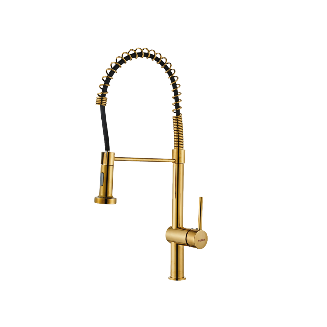 Mezcladora monomando Round Lever - Dorado Pulido