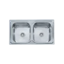 Fregadero doble 80×50 brillo