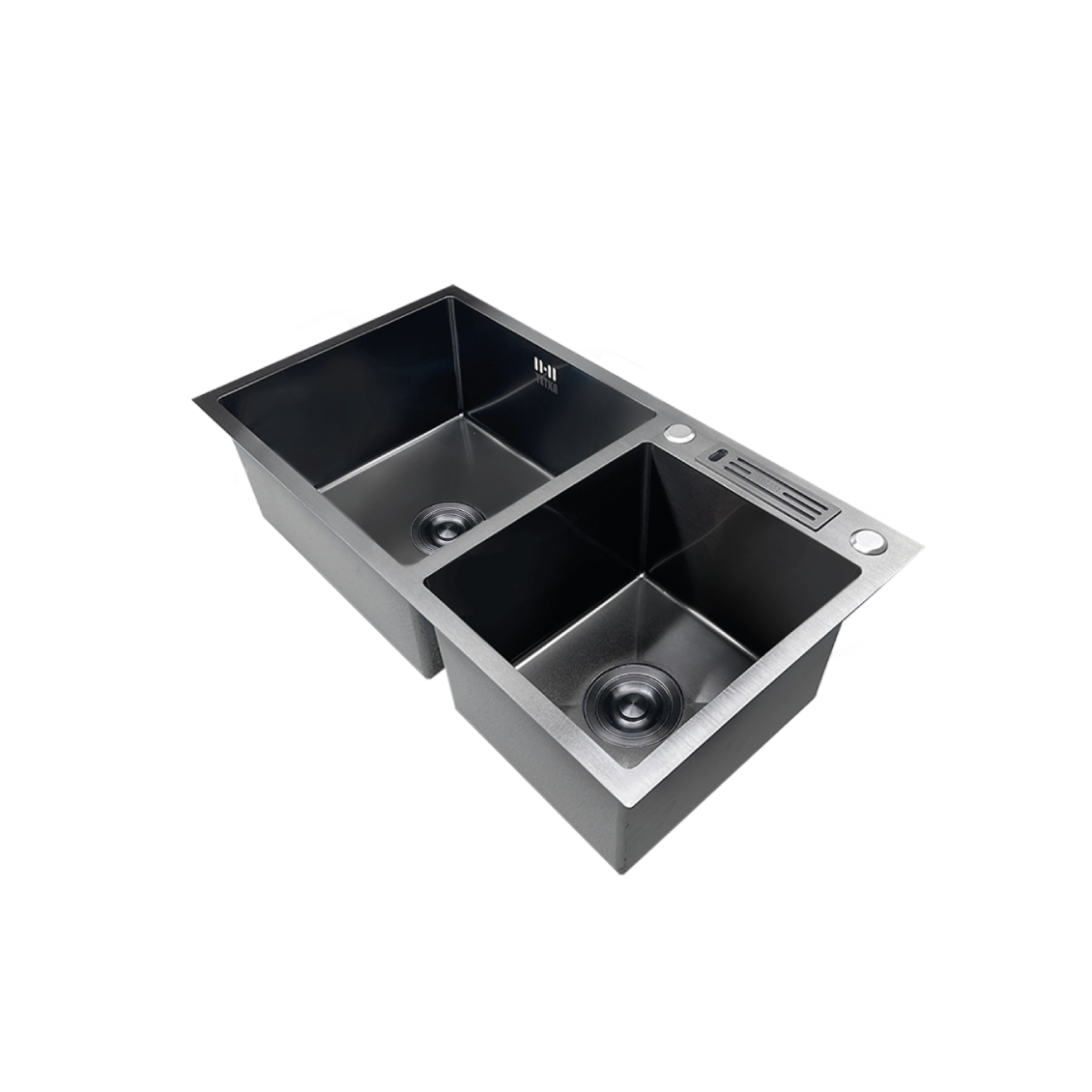 Fregadero – doble pozo 82×45 - Negro Mate