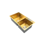 Fregadero – doble pozo 82×45 - Dorado