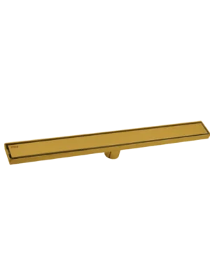 Rejilla lineal inoxidable lisa/empotrada 2 en 1 dorada - 60cm