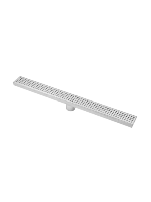 Rejilla lineal inoxidable Ranura Cuadrados con brillo - 60cm