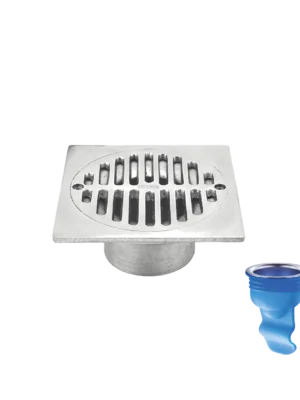 Rejilla cuadrada de aluminio 75 mm - Con diafragma anti-olor