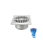 Rejilla cuadrada de aluminio 110 mm - Con diafragma anti-olor