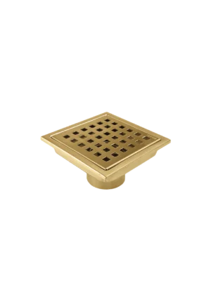 Rejilla cuadrada inoxidable diseño cuadrados 11 x 11 - Dorado Mate