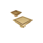 Rejilla cuadrada inoxidable 2 en 1 11×11 cm - Dorado Mate