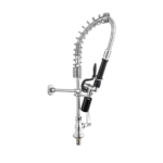 Llave de cocina industrial de mesa pico flex prelavado alta presión - Cromado