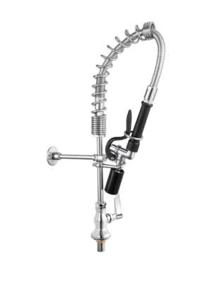 Llave de cocina industrial de mesa pico flex prelavado alta presión