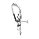 Llave de cocina industrial de mesa pico flex con rociador grande