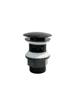Desagüe Push Roscado Premium con Rebose 1 1/4" - Negro Mate