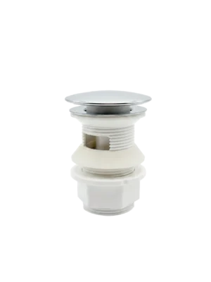 Desagüe Push Roscado Premium con Rebose 1 1/4" - Brillante