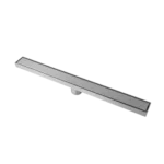 Rejilla Lineal de Piso Inox Lisa Empotrable 2en1 60 cm - Super pesada - Cromado