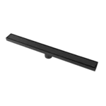 Rejilla Lineal de Piso Inox Lisa Empotrable 2en1 60 cm - Super pesada - Negro Mate