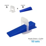 Set Niveladores de Cerámica con Cuñetas y Anclas - 1.5mm (50pcs)