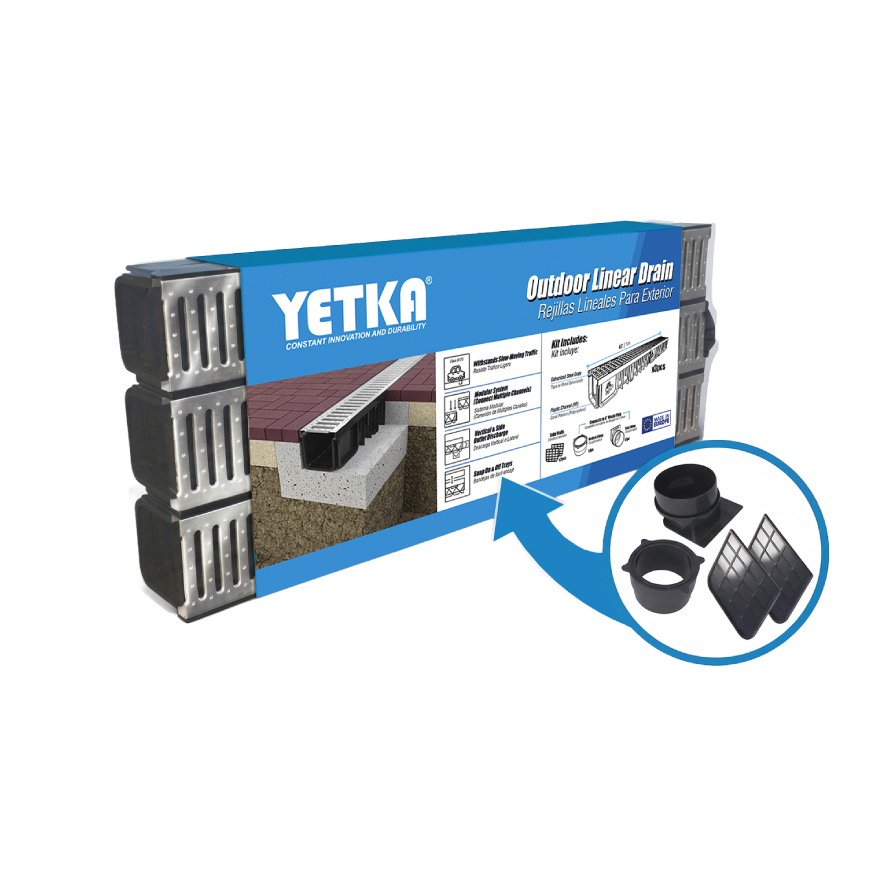 Kit Rejilla de Exterior con Tapa de Acero Galvanizado – 3 metros