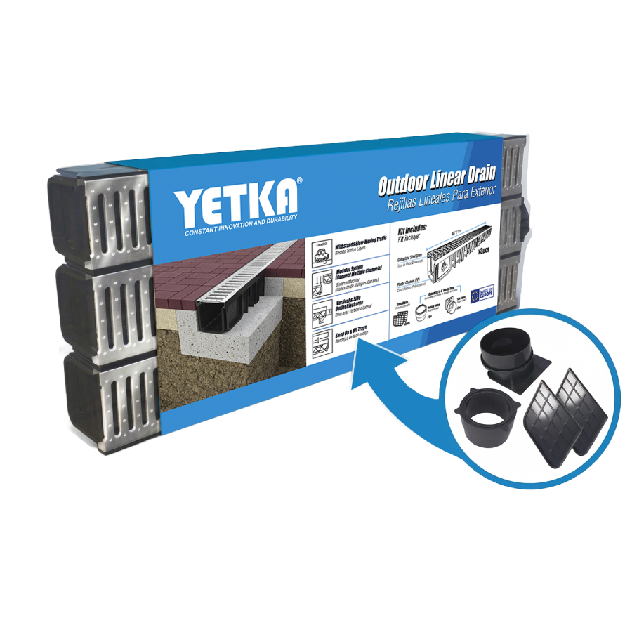 Kit Rejilla de Exterior con Tapa de Acero Galvanizado – 3 metros