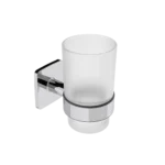 Portacepillos con Vaso de Vidrio Serie 111 - Cromado