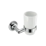 Portacepillos con Vaso de Cerámica Serie 227 - Cromado