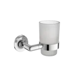 Portacepillos con Vaso de Vidrio Serie 227 - Cromado