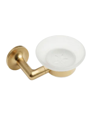 Jabonera con Plato de Vidrio Serie 227 - Dorado