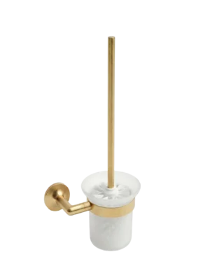 Escobillero con Vaso de Vidrio Serie 227 - Dorado