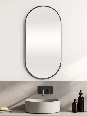 Espejo con borde negro OVAL