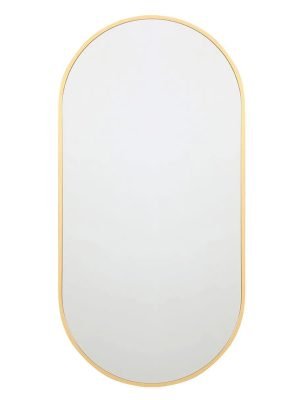 Espejo con borde dorado OVAL 80 x 40 cm