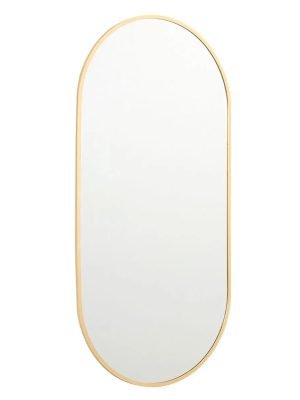 Espejo con borde dorado OVAL 80 x 40 cm perspectiva